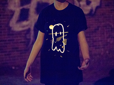 Ectoplasm ghost graphic illustration shirt tee