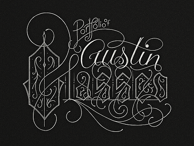 Portfolioag hand type lettering ornamental procreate title card type typography