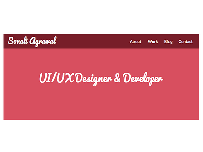 Website Redesign Component - Title & Navigation portfolio sketch app web design