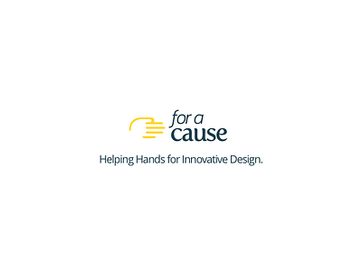 For a Cause - Helping Hands for Innovative Design Logo + Tagline logo non profit
