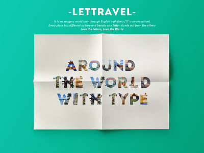 Letravel-Around the world with type country landmarks tour typography