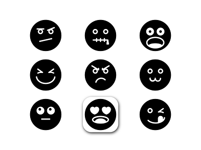 Expression of the emoticon avatar design emoji emoticon expression icon icon design icon set logo ui ux vector