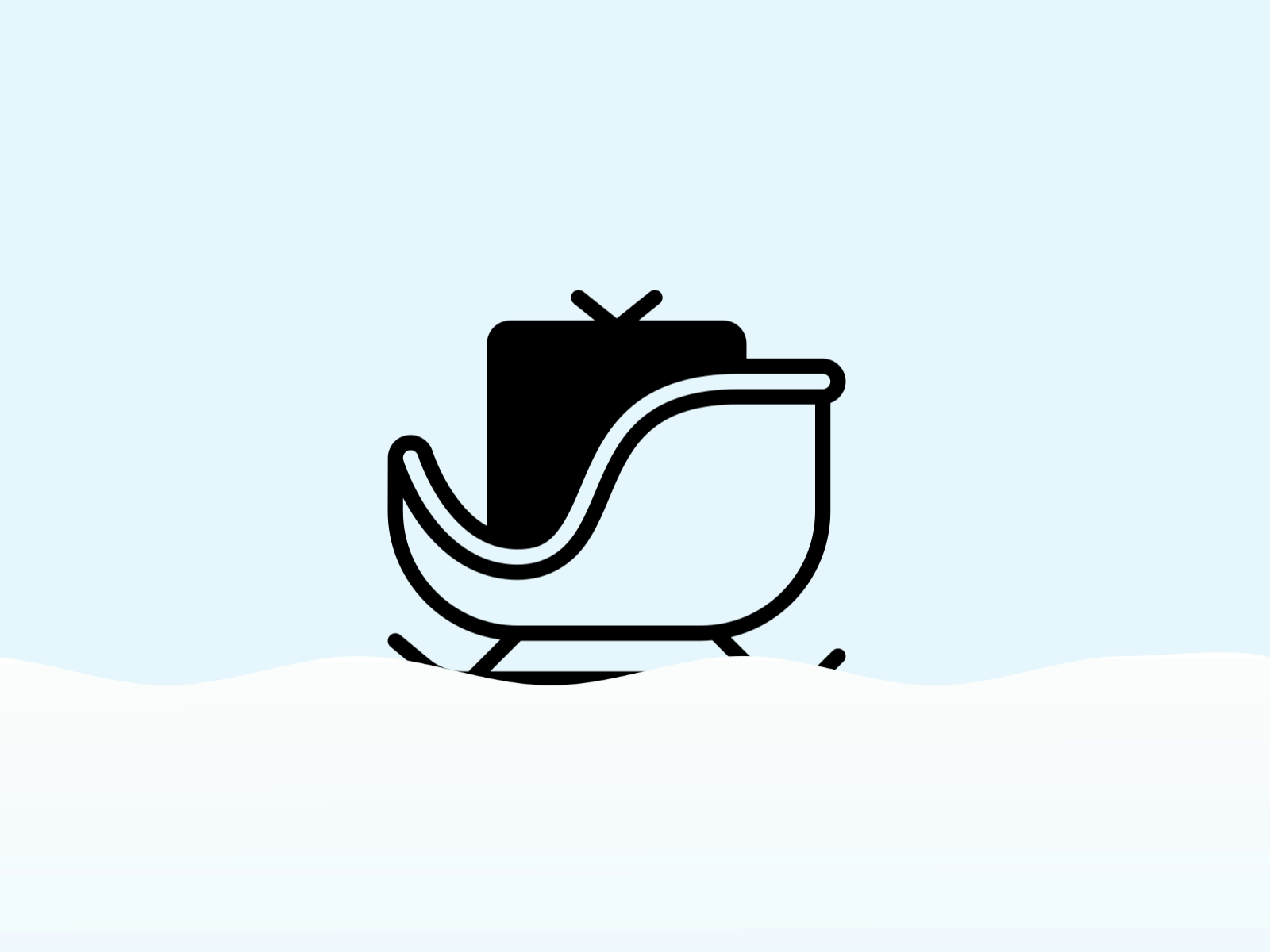 Animated sledge icon