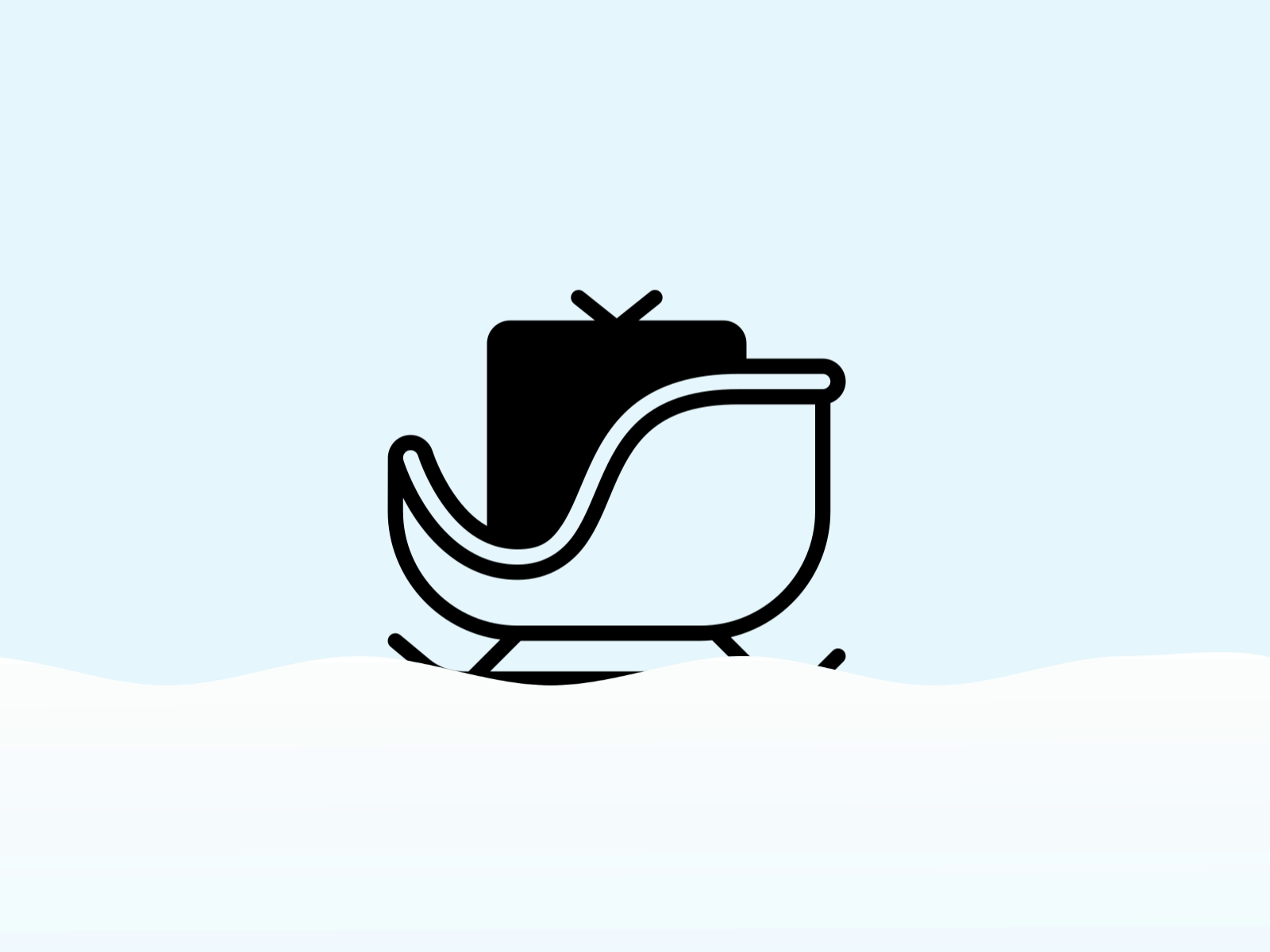 Animated sledge icon animation design icon icon design icon set illustration logo motion graphics sledge sledge icon ui ux winter