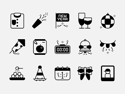 New Year Party Icon 2022 design icon icon design icon set illustration logo new year new year eve ui ux vector