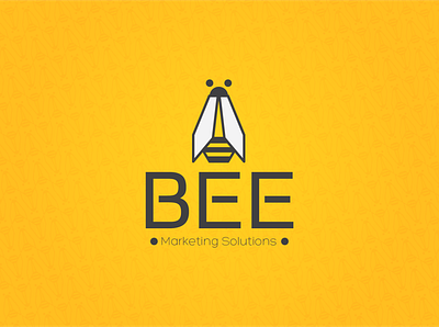 Bee logo bee brand branding flat icon logo marketing vector yellow
