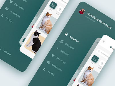 UI portfolio practice - 3 app ios pet pet care typography ui