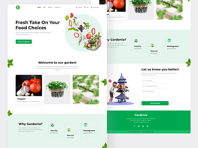 Landing Page Design design farming landing page typography ui website