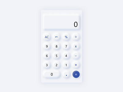 Calculator redesign - SoftUI app dailyui design typography ui