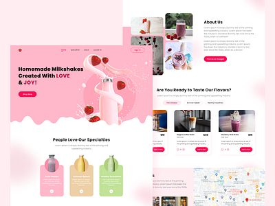 Beverage Landing Page Design color dailyui design landing page typography ui webdesign