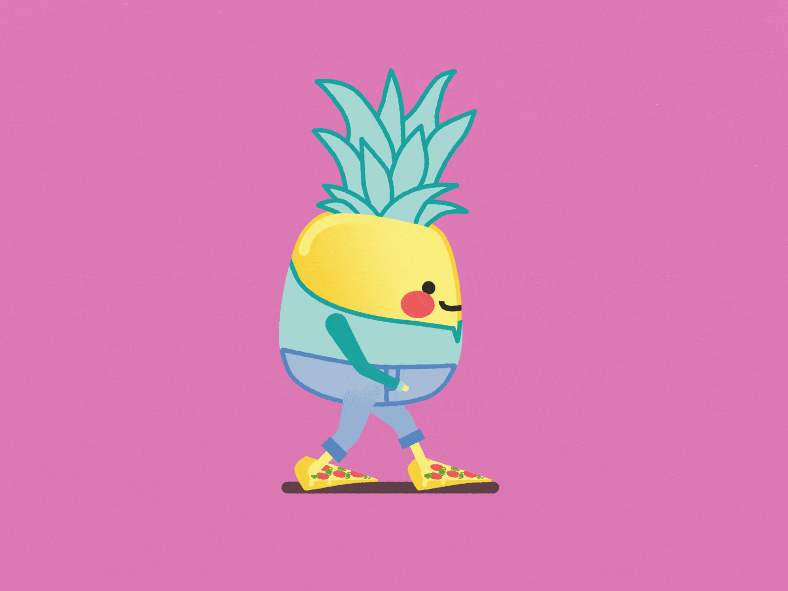 Pineapple Pizza 2d ae aftereffets animated gif animation controversy illustration motiondesign motiongraphics pinapple pineapplepizza pizza