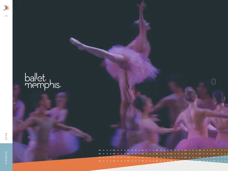 Ballet Memphis Homepage background video ballet homepage memphis video web design