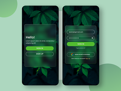 Glass morphism login screen glassmorphism glassmorphismui graphic design mobileappdesign ui ui design uiux ux
