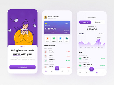 Finance App design illustration mobile mobile ui ui uiux ux