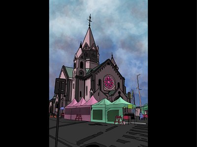 Churches of Brazil #2 digital painting digitalart drawingart illustration landscape landscapes procreate