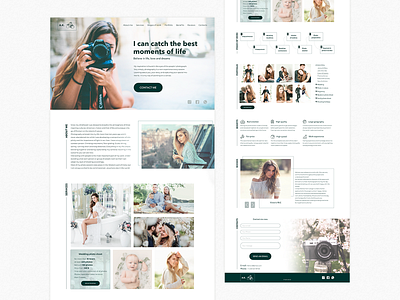 Photographer | Landing Page colorful design designer figma first screen landing logotype photo photographer photoshop typography ui ux web webdesign website