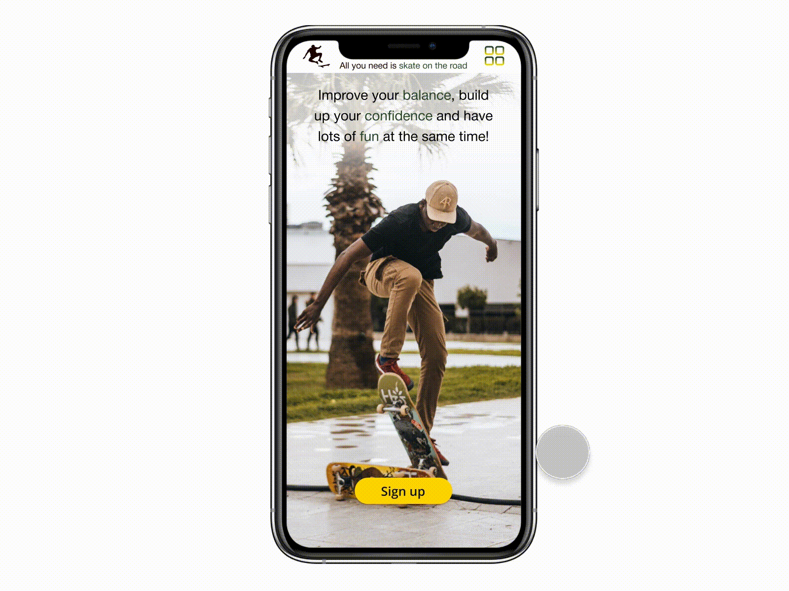 Skateboard school | Mobile advertising animation colorful design designer mobile skateboard store typography ui ux web website
