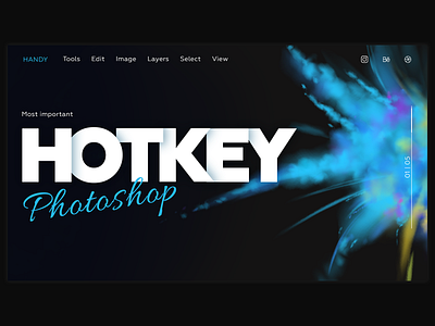 Photoshop Hotkey | First screen colorful design designer first screen hotkey instagram instagram post photoshop typography ui ux web webdesign website