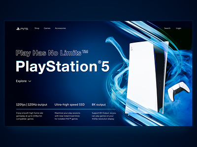 PlayStation | First screen advertising colorful design designer first screen game online shop photoshop ps store typography ui ux web webdesign