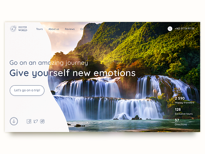 Amazing journey | First screen advertising colorful design designer first screen journey nature travel trip typography ui ux web webdesign