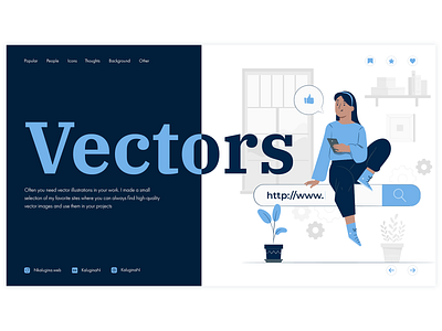 Vector illustrations | First screen