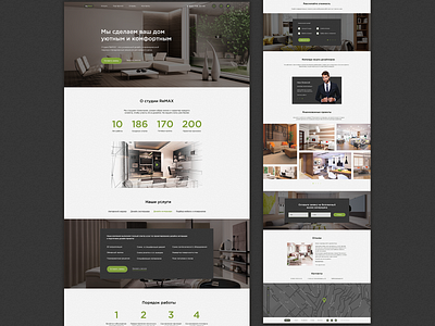 Interior | Landing page colorful dark design designer green interior landing landing page typography ui ux web