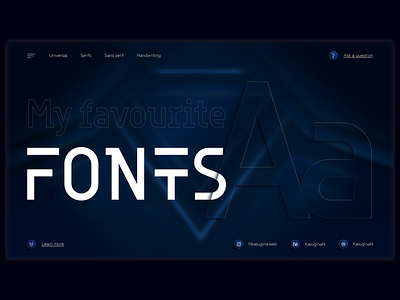 Fonts | First screen