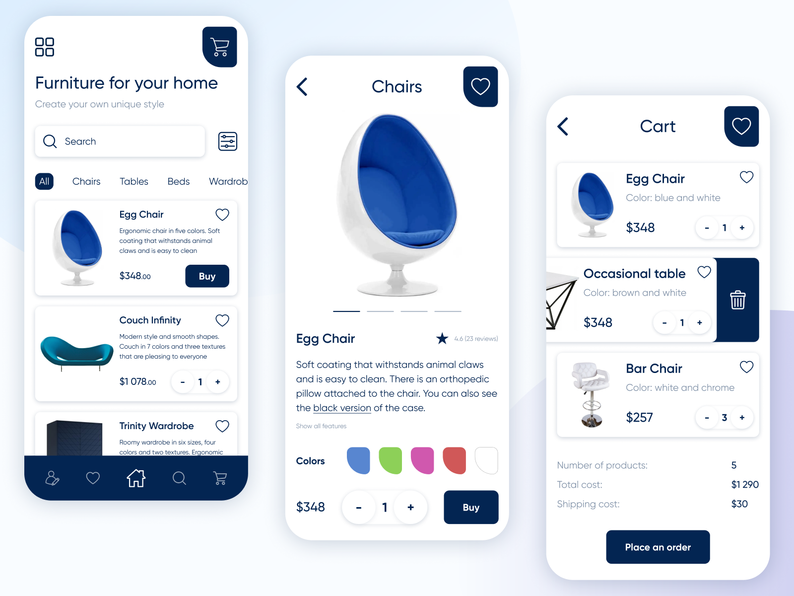 Furniture Mobile App By Kalugina Natalia On Dribbble                             4x 