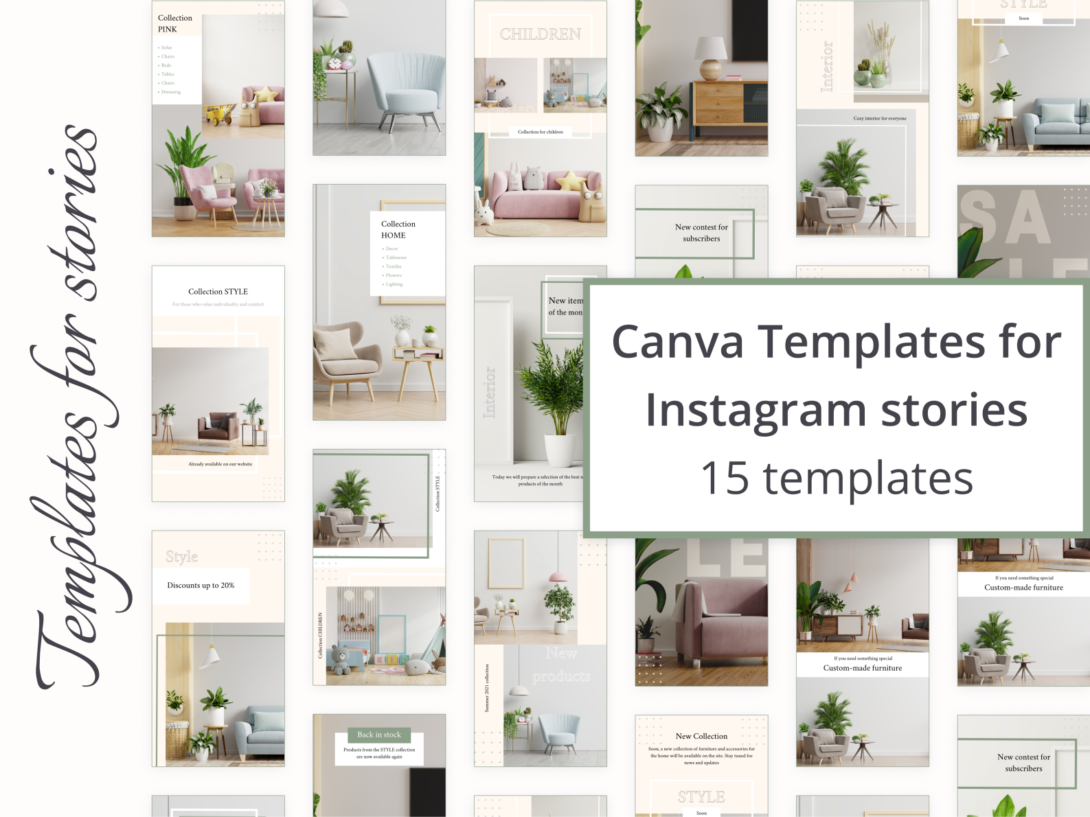 Templates for instagram stories by Kalugina Natalia on Dribbble