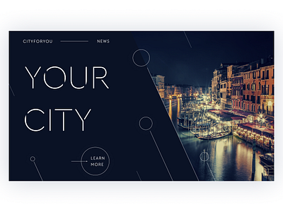 Your city | First screen black branding city colorful dark design designer illustration logo moderm typography ui ux web