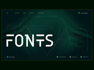 Fonts | First screen colorful dark design designer fonts instagram modern shadow typography ui useful ux web
