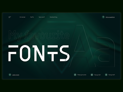Fonts | First screen