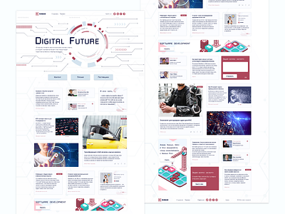 Digital Future | Landing page branding colorful design designer illustration landing logo news portal typography ui ui ux ux web webdesign