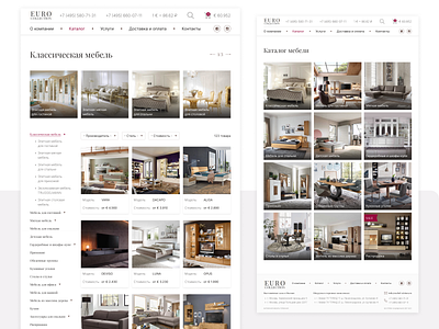 EuroCollection | Website behance branding colorful design designer furniture germany landing online ctore online store shop store typography ui ux web website