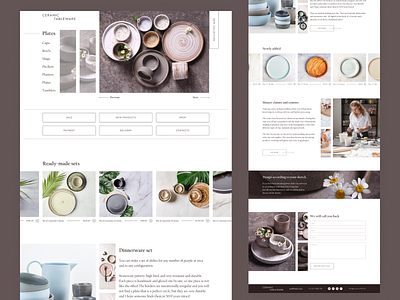 Ceramic Tableware | Website branding colorful design designer illustration landing landing page minimalism modern shop store tableware typography ui ux web