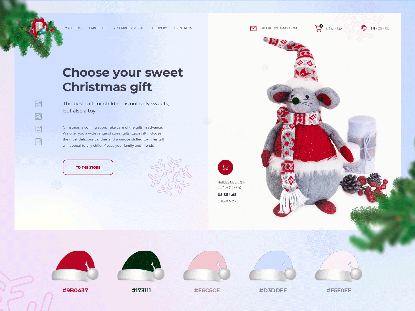 Christmas gift | First screen animation christmas color colorful design designer first screen first shot gift illustration landing typography ui ux web