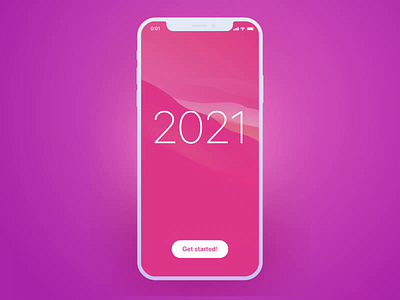 Happy 2021 2021 aftereffects animation dribbbleweeklywarmup happy new year loop mobile app mobile ui motion motion design