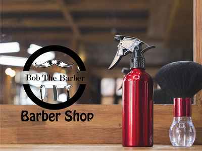 barber shop design logo