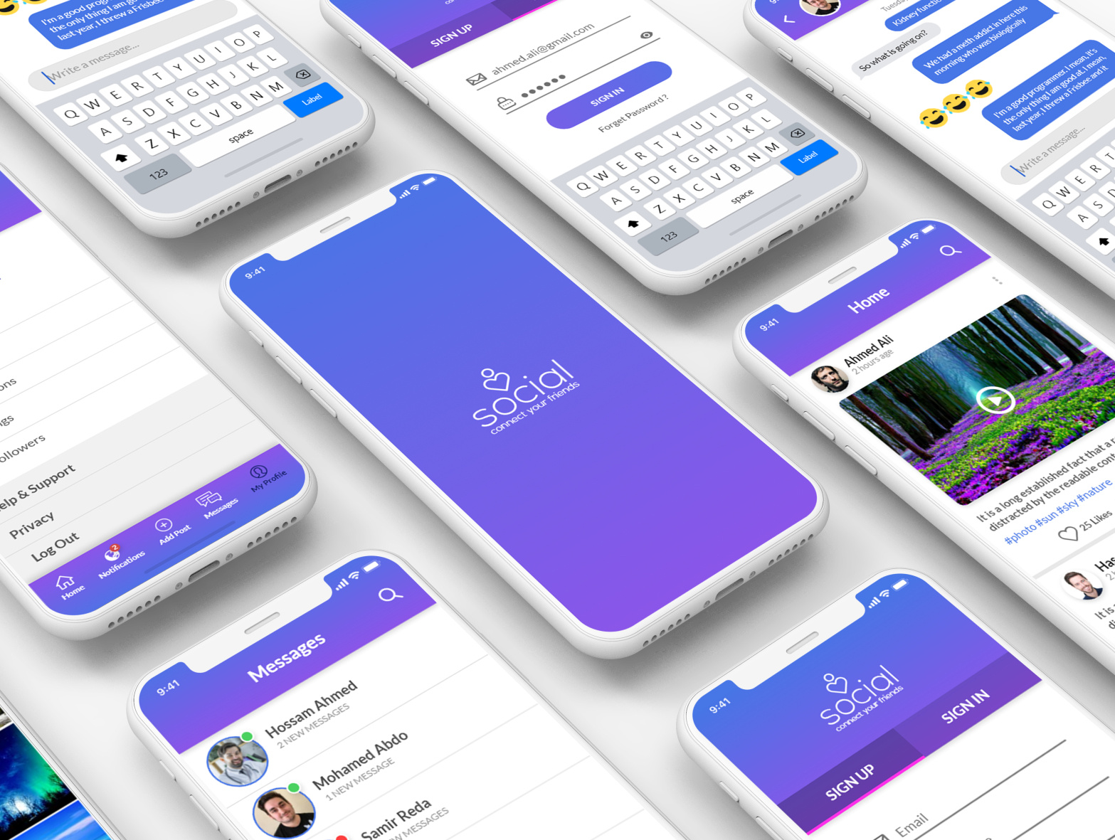 Social Mobile App | UX/UI Design by Abdulrahman Alsharkawy on Dribbble
