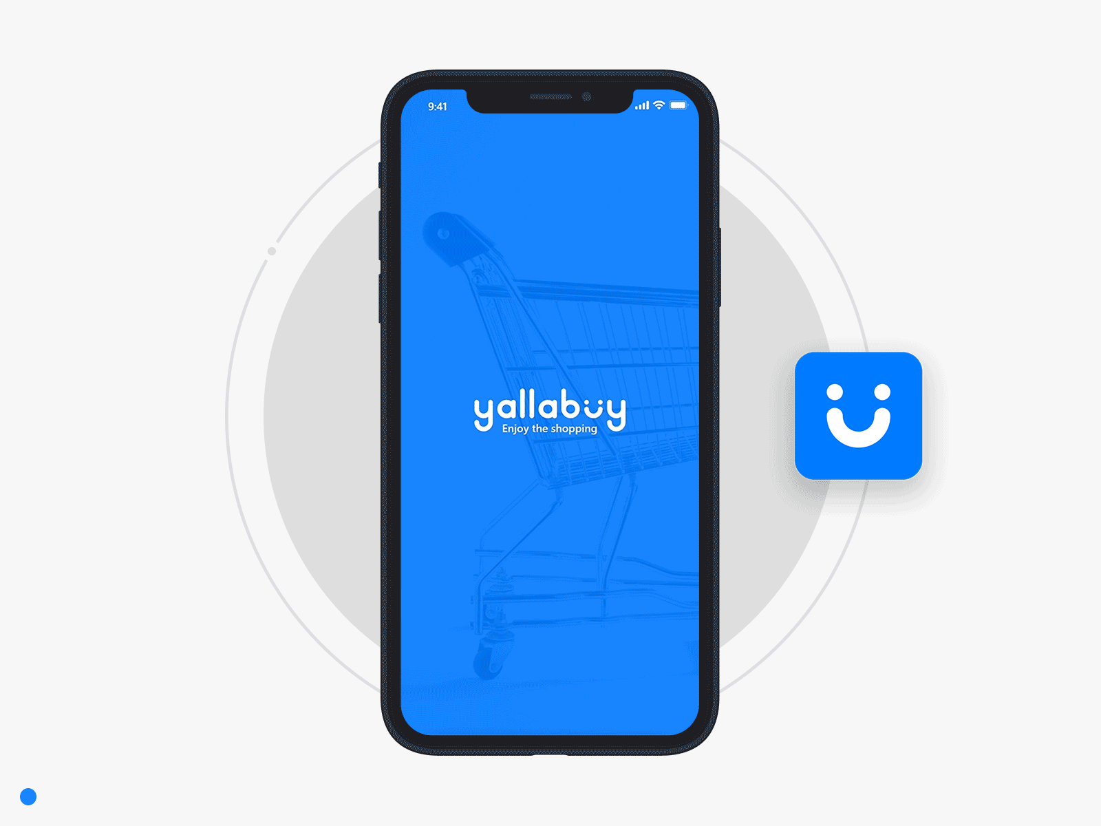 yallabuy Online Shopping App 🛒 animation blue design ecommerce gif interaction design ios logo mobile online shopping product design prototype sign up splash screen ui ux