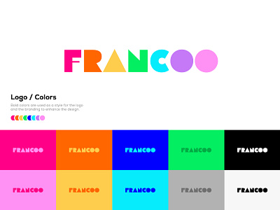 Francoo Logo bold color branding colorful concept design graphic design logo logodesign logotype uiux vector