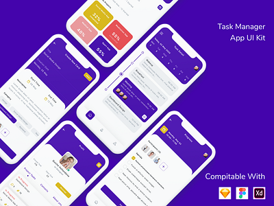 Task Manager App UI Kit calendar management manager schedule task task management task manager