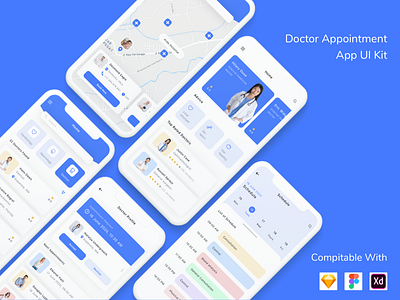 Doctor Appointment App UI Kit app appointment clinic doctor doctor appointment hospital ui ui kit