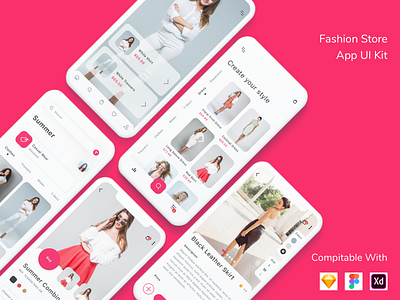 Fashion Store App UI Kit academy app design ecommerce fashion shop shopping ui ui kit