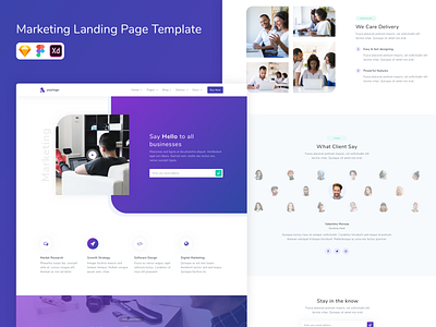 Marketing Landing Page Template design landing page marketing ui ui design ui kit ux