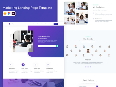 Marketing Landing Page Template design landin marketing page template ui ui design ui kit ux web