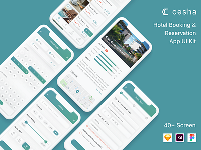 Cesha - Hotel Booking & Reservation App UI Kit