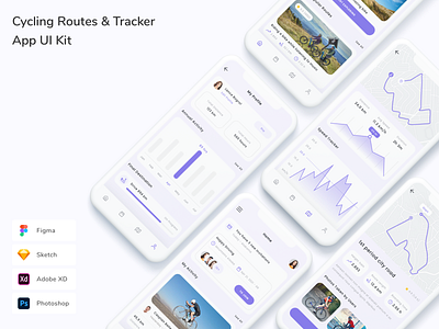 Cycling Routes & Tracker App UI Kit