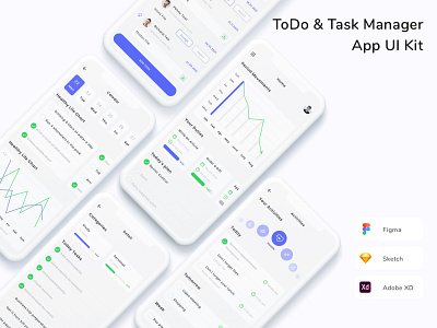 ToDo & Task Manager App UI Kit app management manager planner planning task task manager todo ui ui design ui kit ux