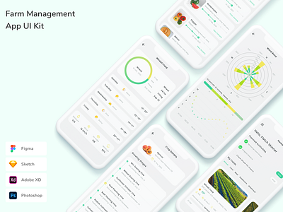 Farm Management App UI Kit app design farm farmer management manager ui ui design ui kit ux